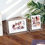 Personalized 1-5 Photos Acrylic Jigsaw Puzzle Plaque with Title Home Decor Birthday Gift for Family Friends
