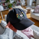 Casquette de baseball brodée avec le nom de l'animal Cadeau d'anniversaire pour les propriétaires d'animaux de compagnie.