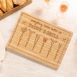 Personalized Everything Tastes Better Bamboo Cutting Board with Juice Groove Engraved Title and Name Housewarming Father's Day Gift for Dad Grandpa