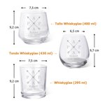Personalisiertes Gekreuztes Design Papa Whiskyglas mit Textgravur Haus Deko Vatertag Geburtstag Geschenk für Papa Opa