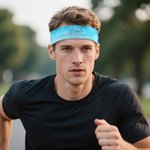 Fascia sportiva elastica antisudore personalizzata con nome a colori sfumati accessorio sportivo regalo di compleanno per amanti dello sport