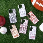 Personalised Bow Basketball Softball Sports Phone Case with Text for iPhone Samsung Sports Team Accessory Birthday Gift for Ball Sports Lovers