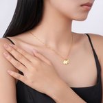 Personalized 1-5 Initials Tag Pendant Necklace Dainty Jewelry Mother's Day Birthday Anniversary Gift for Mother Grandma