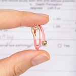 Personalized Multicolor Enamel Stethoscope Heart Birthstone Ring Nurses Week Appreciation Gift for Nurse Doctor Medical Staff