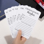 Personalized Set of 15 Graduation Wishes Advice Cards with Name and Year Graduation Party Favor Gift for Graduates