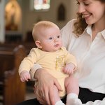 Personalized Cross Guardian Angel Pearl Safety Pin with Bead Name Baby Shower Birthday Gift for Newborn New Mother