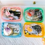 Personalized Dancer Birth Flower Design Waterproof Clear Makeup Bag with Name Travel Essentials Birthday Gift for Women Dance Lovers