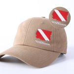 Personalisierte bestickt Tauchen Flagge Baseballmütze mit Text Tauchen Expeditionen Ausbildung Zubehör Geburtstag Geschenk für Taucher