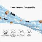 Bandeau de Sport Extensible Anti-sueur Personnalisé avec Photo et Nom de l'Animal de Compagnie Accessoire Multiple Usage Cadeau pour Amateur de Sport