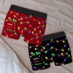 Personalised To Do List Coloured Lights Breathable Men's Boxer Brief Underwear with Name  Birthday Christmas Gift for Husband Boyfriend