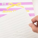 Personalised Sorority Bow Stripe Spiral A5 Notebook with Text Chapter Party Bid Day Gift for New Sorority Members Girls丨Callie x Affinity Licensing