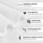 Coperta morbida personalizzata con nome data e fiori e foglie di nascita regalo ideale per anniversari di matrimonio per coppie