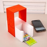 Personalized Sturdy 3D Printed Name Scanstand for Standard Size Unsleeved Cards with Phone Holder and Card Chute Birthday Gift for Card Game Lover