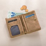 Portafoglio personalizzato in pelle PU con nome fiori di nascita e personaggio cartone animato festa della mamma regalo di compleanno per donne