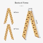 Foulard Personnalisé avec Photo d'Animal de Compagnie et Nom Accessoire Polyvalent comme Bandeau Ceinture Décoration Cadeau Anniversaire pour Femme