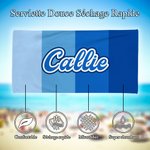 Serviette de Plage Multicolore Personnalisée avec Nom Accessoire Séchage Rapide Cadeau Anniversaire Plage Piscine pour Enfants Famille