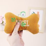 Gepersonaliseerd zacht bot Corduroy hondenspeelgoed met geborduurde naam Dog Training Verjaardagscadeau voor hondeneigenaar Pet Trainer