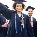 Personalized Two-colored Ribbon Braided Lei with Glitter Grad Cap Tag and Name Class of 2025 Graduation Gift for Graduates