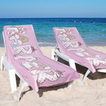 Personalisiertes Schnelltrocknendes Strandtuch mit Einhorn Regenbogen Schriftart Namen Sommerurlaub Essentials Geburtstagsgeschenk für Kinder