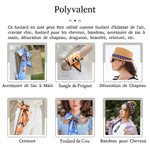 Foulard Personnalisé avec Photo d'Animal de Compagnie et Nom Accessoire Polyvalent comme Bandeau Ceinture Décoration Cadeau Anniversaire pour Femme