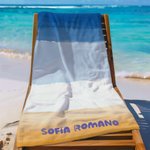 Asciugamano da spiaggia personalizzato con nome a colori sfumati oversize ad asciugatura rapida regalo per vacanze estive per famiglia e amici