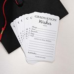 Personalized Set of 15 Graduation Wishes Advice Cards with Name and Year Graduation Party Favor Gift for Graduates