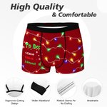 Personalised To Do List Coloured Lights Breathable Men's Boxer Brief Underwear with Name  Birthday Christmas Gift for Husband Boyfriend