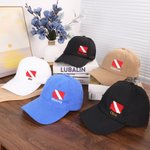 Personalisierte bestickt Tauchen Flagge Baseballmütze mit Text Tauchen Expeditionen Ausbildung Zubehör Geburtstag Geschenk für Taucher