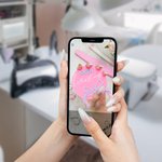 Personalized Bow Name Acrylic Nailfie Disc Social Media Photo Display Beauty Salon Opening Gift for Manicurists Nail Artists