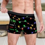 Personalised To Do List Coloured Lights Breathable Men's Boxer Brief Underwear with Name  Birthday Christmas Gift for Husband Boyfriend