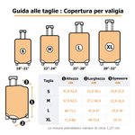 Copertura per valigia personalizzata con personaggio cartone animato stile Y2K sfondo mappa del mondo regalo di compleanno per donne e ragazze