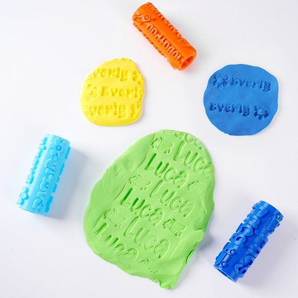 Rouleau de pâte à modeler multicolore imprimé en 3D avec nom Jouets d'art et d'artisanat Cadeau d'anniversaire pour les enfants d'âge préscolaire