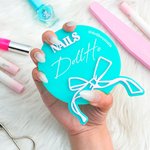 Personalized Bow Name Acrylic Nailfie Disc Social Media Photo Display Beauty Salon Opening Gift for Manicurists Nail Artists