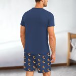 Set de Pyjama Personnalisé avec 2 Photos et Texte Vêtement à Manches Courtes Cadeau Anniversaire pour Homme Amoureux des Animaux de Compagnie