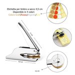 Timbro a secco personalizzato inacciaio inossidabile con iniziale monogramma in stile gotico e testo regalo ideale di compleanno per amanti di libri