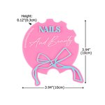 Personalized Bow Name Acrylic Nailfie Disc Social Media Photo Display Beauty Salon Opening Gift for Manicurists Nail Artists