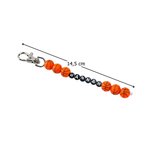 Porte-Clés Personnalisé avec Perles à Monogramme et Texte Cadeau Anniversaire Équipe pour Amoureux du Basket-ball Adolescents