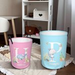 Personalized Cute Ocean Animal Name Waterproof Laundry Storage Basket with Handle Nursery Decor Housewarming Birthday Gift for Kids