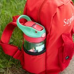 Personalisierte Fantasie Einhorn 475 ml Kinder Wasserflasche mit Strohhalm Initiale und Namen Geburtstag Schulanfang Geschenk für Jungen Mädchen