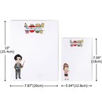 Personalisierte Bleistift Apfel Cartoon Charakter Notizblock mit Namen Briefpapier liefert Lehrer Tag Geschenk für Lehrer