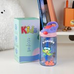 Personalized Cute Monkey Sloth Bunny Diving Animal 16oz Kid Name Water Bottle with Handle and Silicone Straw Birthday Holiday Gift for Boys Girls