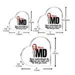 Personalized Cartoon Medical Character Square Heart Acrylic Plaque with Name Desk Decor Birthday Appreciation Inspirational Gift for Medical Staff