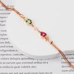 Henkilökohtainen Double Fishes Cross syntymäkivi säädettävä rannekoru Dainty korut uskonnollinen Kaste syntymäpäivälahja naisille uskoville