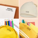 Gepersonaliseerde Schattige Kat Vis Bloem Stoffen Kleding Zelfinktende Stempel met Naam en Nummer Dagelijks Gebruik Verjaardagscadeau voor Kinderen Moeder Grootmoeder