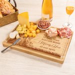 Personalisierte 10 Jahre nach unten und ich immer noch Holz heiraten Sie Name FSC Bambus Charcuterie Schneidebrett mit Saft Rille Housewarming Hochzeit Geschenk für Familie