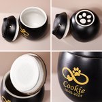 Personalisierte Pfote Motiv Urne für Hunde Katze mit Namen Datum Gravur Haustier Abschied Erinnerung Geschenk für Tierliebhaber