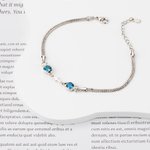 Henkilökohtainen Double Fishes Cross syntymäkivi säädettävä rannekoru Dainty korut uskonnollinen Kaste syntymäpäivälahja naisille uskoville