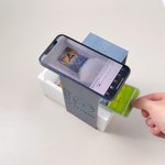 Personalized Sturdy 3D Printed Name Scanstand for Standard Size Unsleeved Cards with Phone Holder and Card Chute Birthday Gift for Card Game Lover