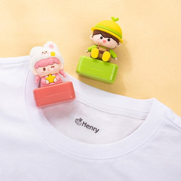 Gepersonaliseerd Schattig Meisje Jongen Auto Bal Dier Kinderkleding Zelfinktende Stempel met Naam Verjaardagscadeau voor Kinderen Mama