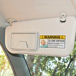 Personlig foto Slow Driver Vanntett advarselsklistremerke Bildekorasjonstilbehør Farsdagsgave til bileier